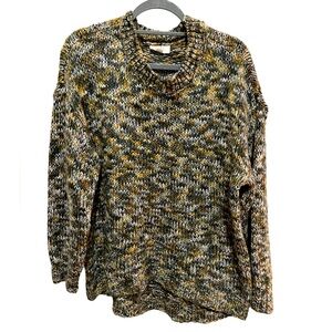 Loft - crew neck sweater - size Large - multicolor